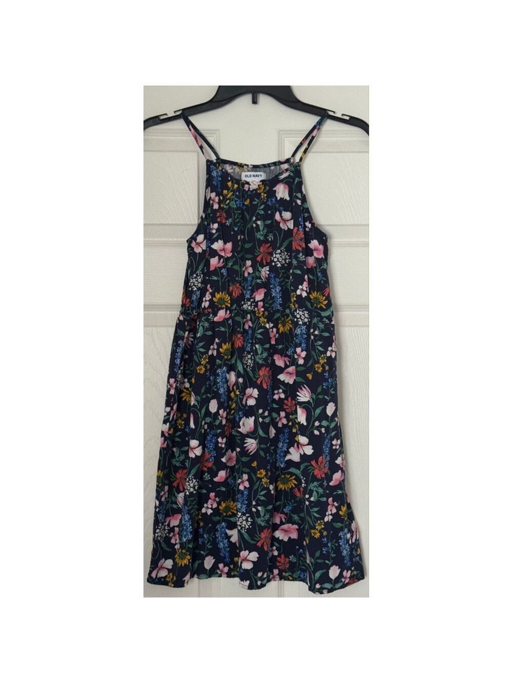 Girls Old Navy Navy Floral Casual Dress XL